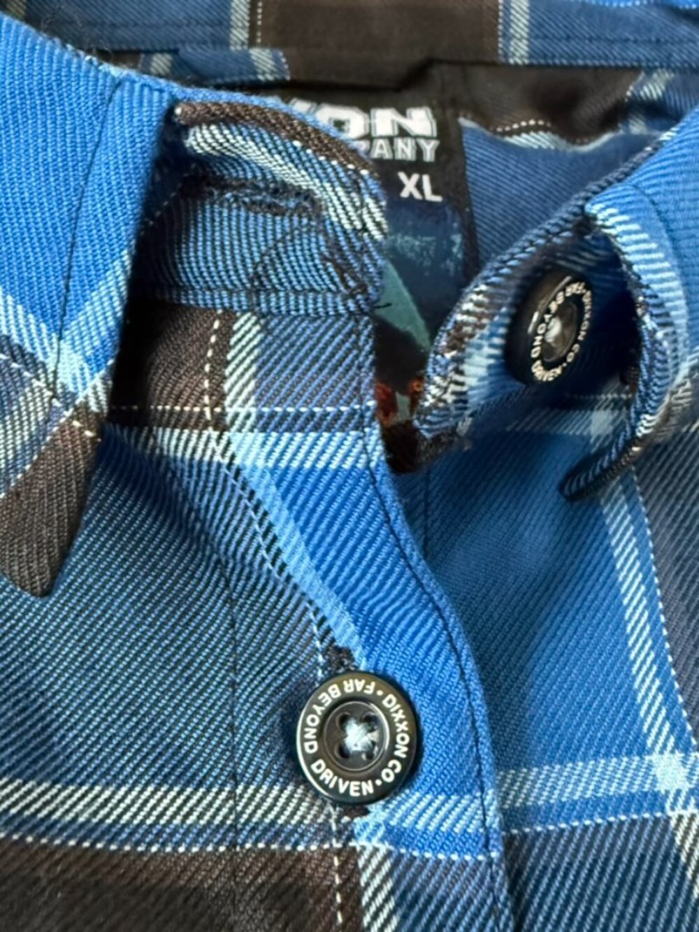 Dixxon Flannel Womens XL Pantera Blue Black Button Shirt Far Beyond Driven - Picture 7 of 12